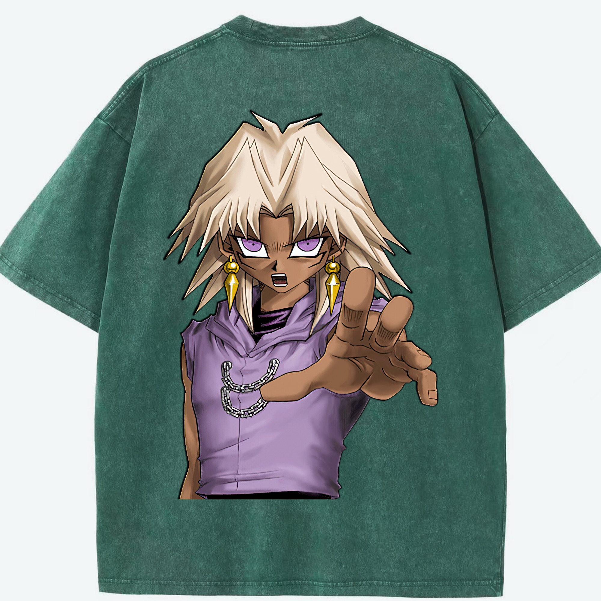 （画像用） 遊☆戯☆王 Yu-Gi-Oh! 綿100% ヴィンテージ風 半袖Tシャツ（背面プリント）